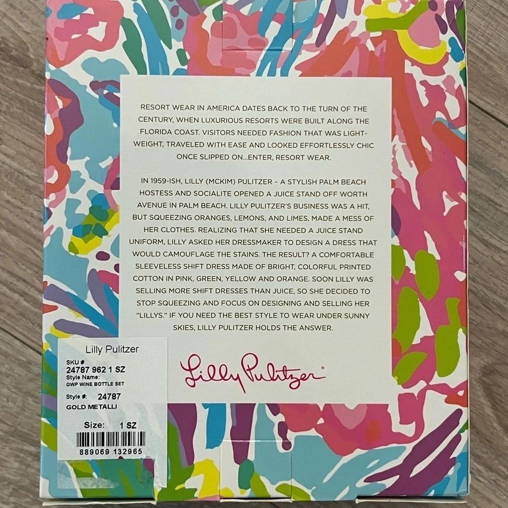 Lily Pulitzer Wine Opener Set New